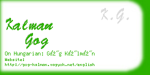 kalman gog business card